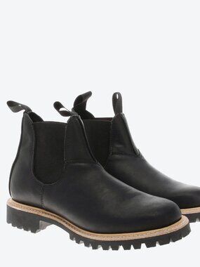 Canada West Romeo Insulated Black Leather Chelsea Boots with Lug Sole 6.5